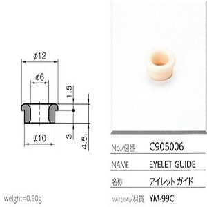 Mắt sứ Ceramic Eyelet guide Yuasa C905006